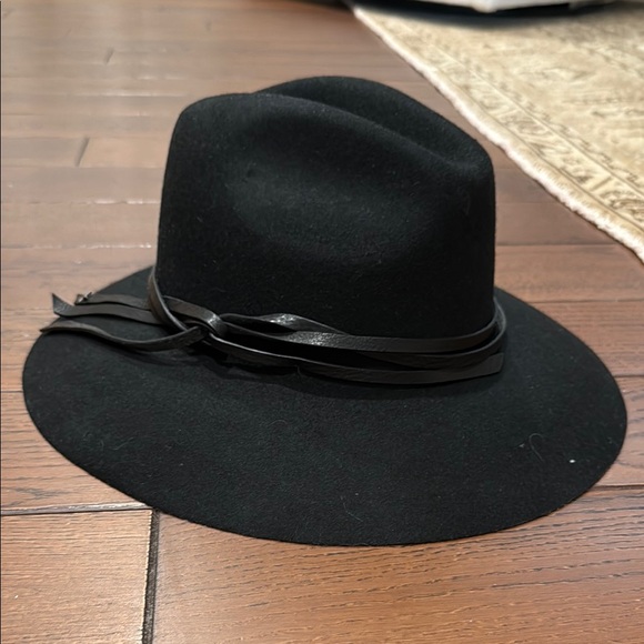 Golden Goose Wide-Brim Black Fedora Hat - Picture 1 of 7